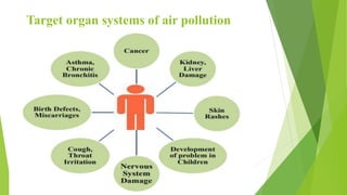 Target organ systems of air pollution
 