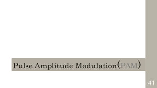 41
Pulse Amplitude Modulation(PAM)
 