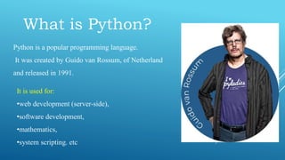 Introduction to Python | PPT