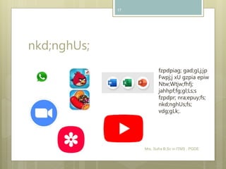 nkd;nghUs;
Mrs. Sufra B.Sc in ITMS , PGDE
17
fzpdpiag; gad;gLj;jp
Fwpj;j xU gzpia epiw
Ntw;Wtjw;fhfj;
jahhpf;fg;gl;Ls;s
fzpdpr; nra;epuy;fs;
nkd;nghUs;fs;
vdg;gLk;.
 