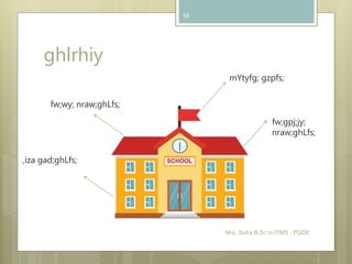 ghlrhiy
Mrs. Sufra B.Sc in ITMS , PGDE
18
mYtyfg; gzpfs;
fw;gpj;jy;
nraw;ghLfs;
fw;wy; nraw;ghLfs;
,iza gad;ghLfs;
 