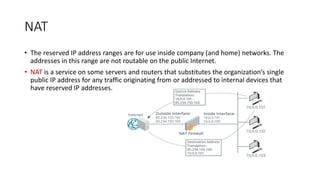 Internal Routable Address Ranges windows server installation procedure or | PPTX