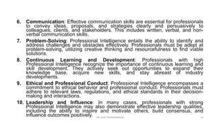 Professional Intelligence Unit :1 Basics of Professional Intelligence | PPTX