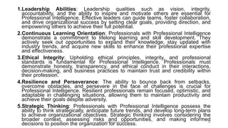 Professional Intelligence Unit :1 Basics of Professional Intelligence | PPTX