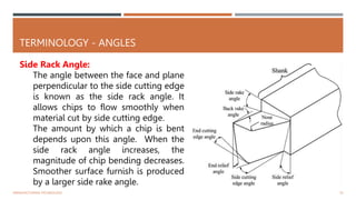 Side Rack Angle Mechanism of machining, Types, Tools, Me | PPTX