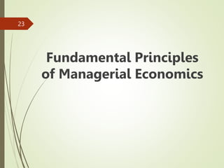 Fundamental Principles
of Managerial Economics
23
 