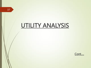 UTILITY ANALYSIS
Cont….
37
 