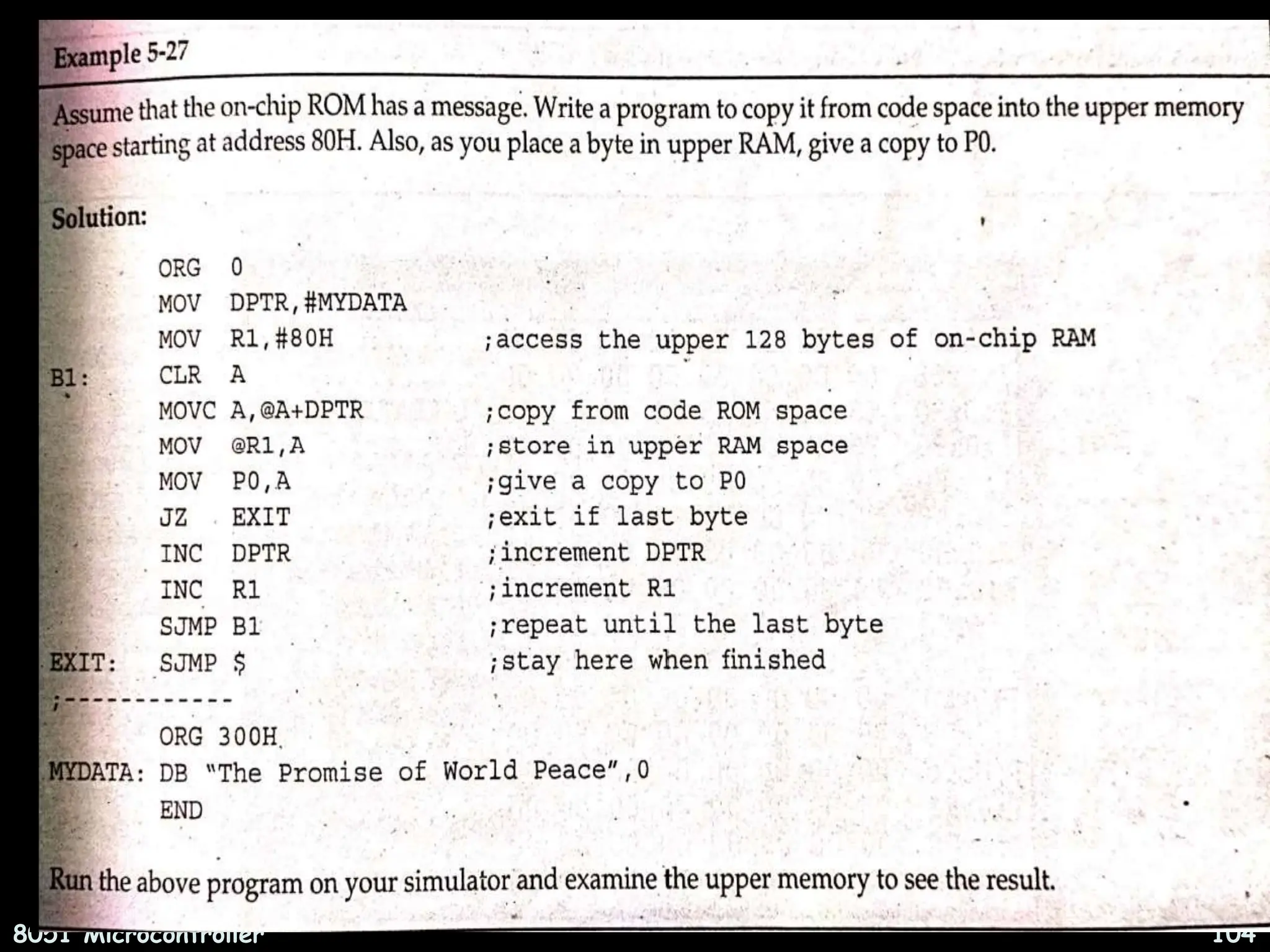 8051 Microcontroller 104 
