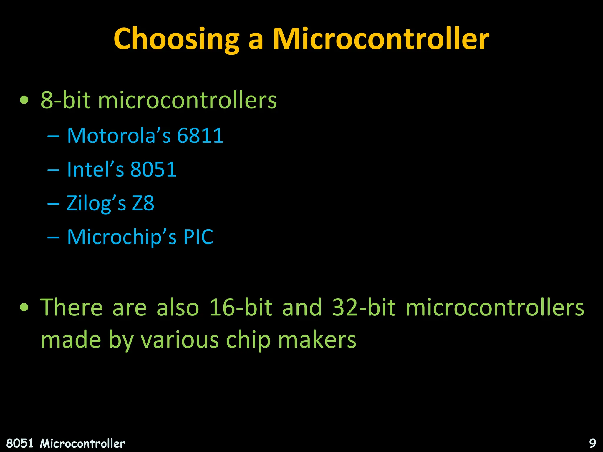 INTRODUCTION TO MICROCONTROLLERS(8051) ARCHITECTURE,INSTRUCTION SET ... image.