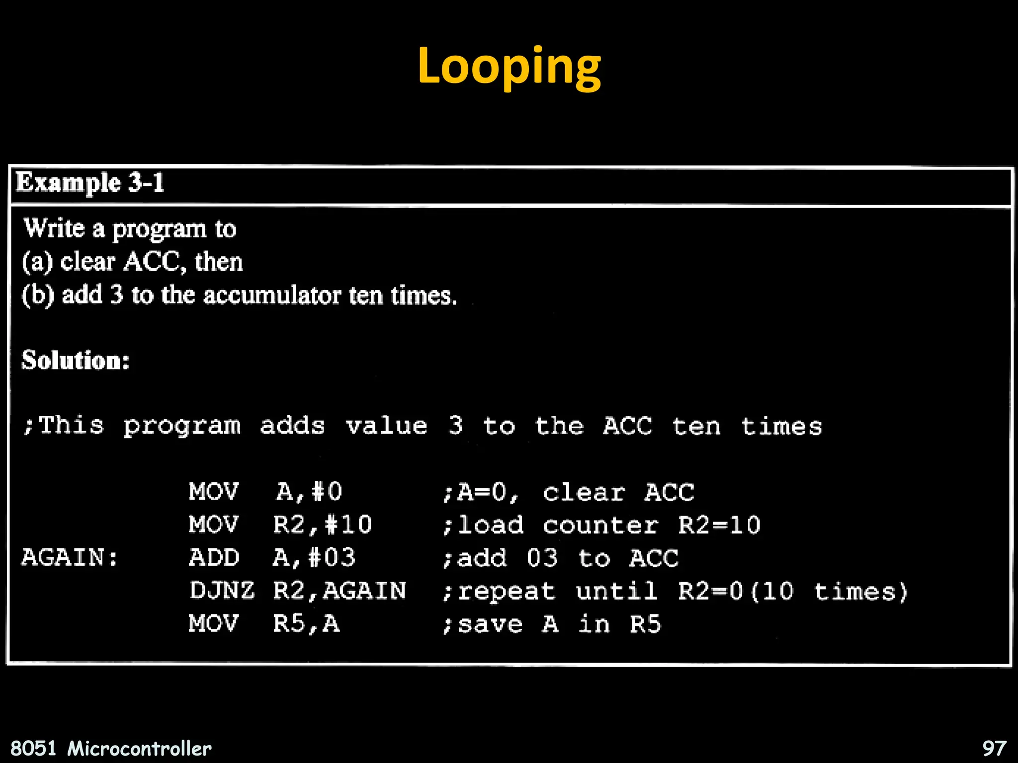 Looping 8051 Microcontroller 97 
