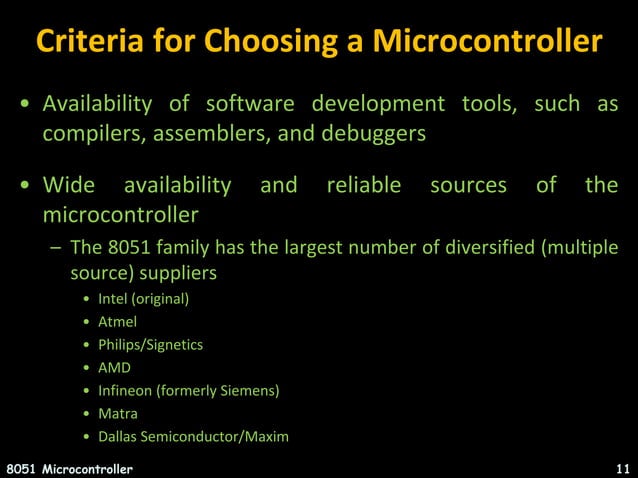 INTRODUCTION TO MICROCONTROLLERS(8051) ARCHITECTURE,INSTRUCTION SET ...