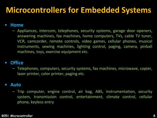INTRODUCTION TO MICROCONTROLLERS(8051) ARCHITECTURE,INSTRUCTION SET ...