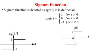 Signals and System UNIT1 Lecture Material | PDF
