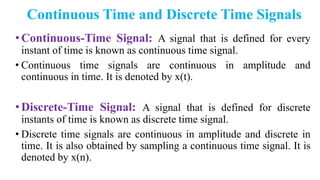 Signals and System UNIT1 Lecture Material | PDF