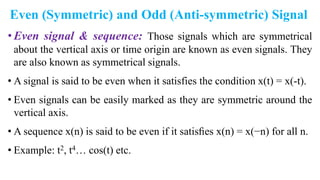 Message Examples Even Pole Signals and System UNIT1 Lecture Material | PDF
