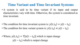 Signals and System UNIT1 Lecture Material | PDF