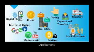 Introduction to blockchain technology and its applications | PPTX