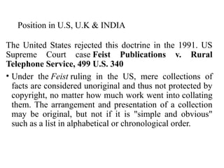 Facts Issue Ruling Doctrine Intellectual property rights presentation | PPTX