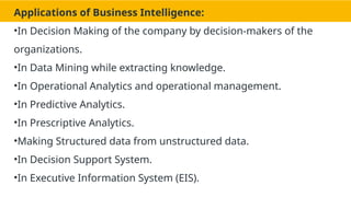 business intelligence and analytics notes | PPTX