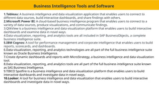 business intelligence and analytics notes | PPTX