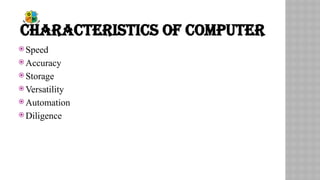 Explain Computer Versatility Computer Application in Business & itsHistory | PPTX