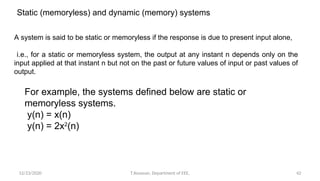 TYPES OF SIGNAL AND SYSTEM, PROPERTIES AND EXAMPLES | PPT