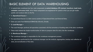 Data Mining and Data Warehousing Presentation | PPTX
