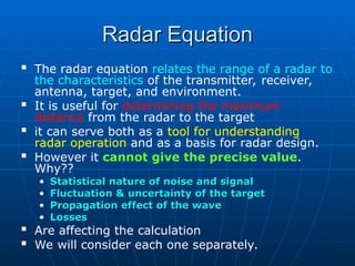 Radar and Navigational Aids Radio Frequency Data Communications Course ...