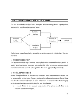 operation research Unit 1. for management | DOC