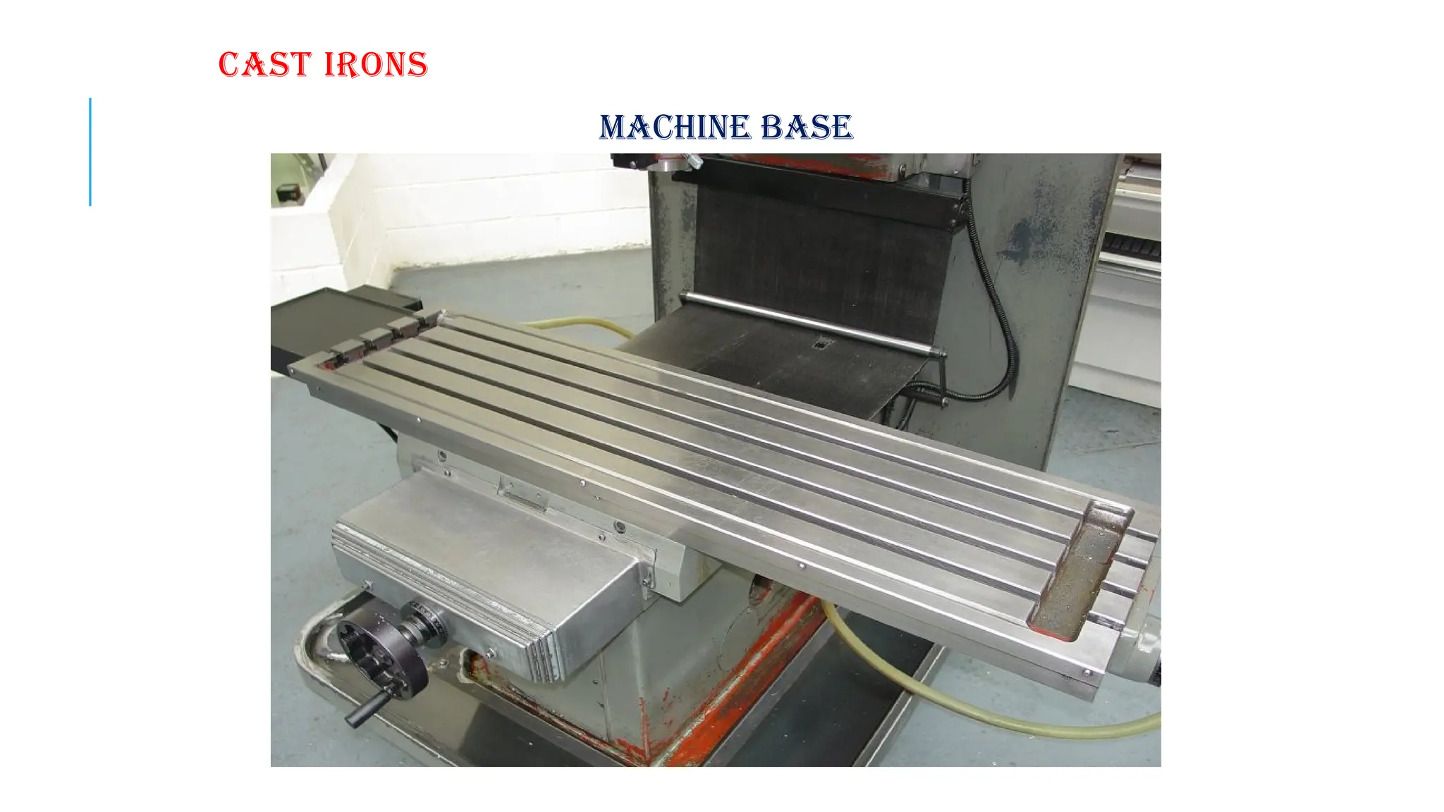 CAST IRONS
Machine Base
 
