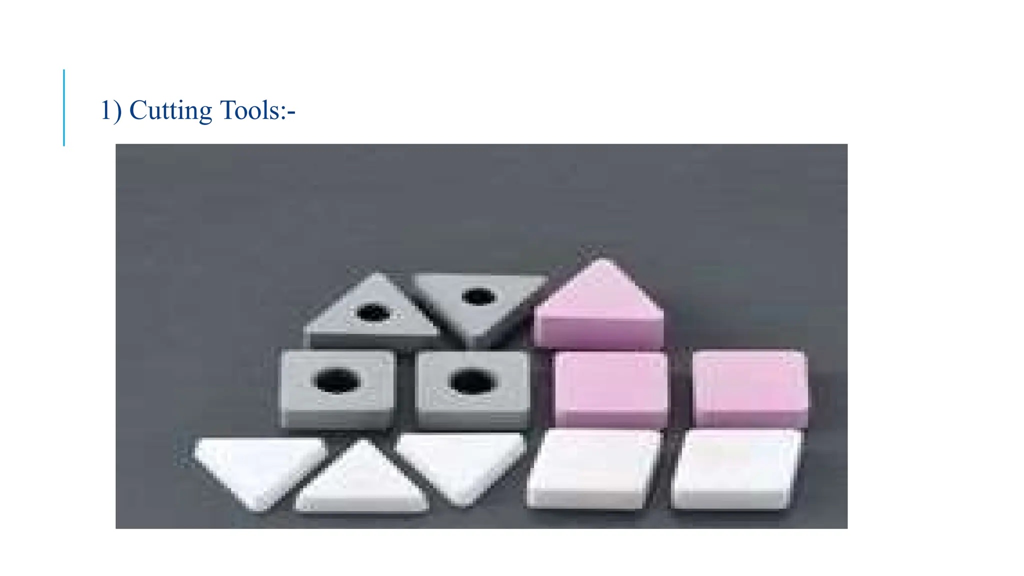 1) Cutting Tools:-
APPLICATION
S
 