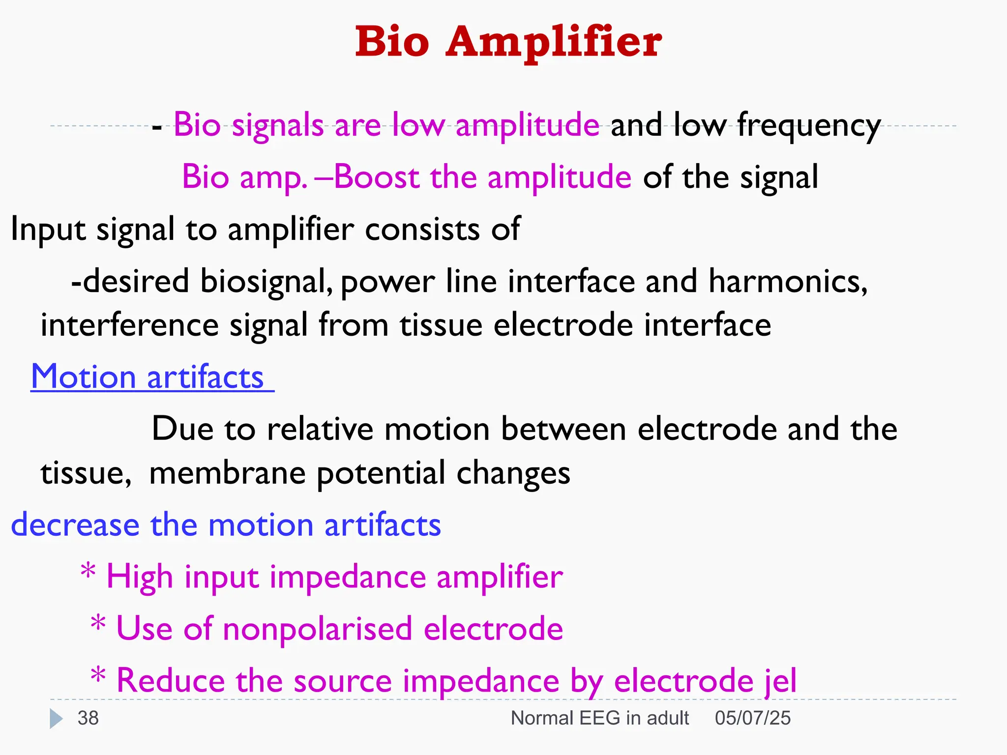 Medical electronics- Bio signal, Electrode, ECG, EEG, PCG | PPT