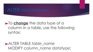 DDL Commands in Database Management System.pptx