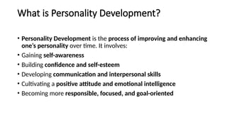 Introduction to Personality Development in leadership | PPTX