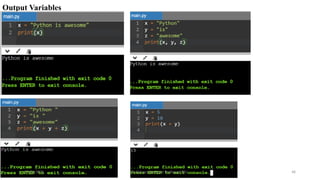 Output Variables
07/26/2025 K.Abinaya Assistant Professor SBU 48
 