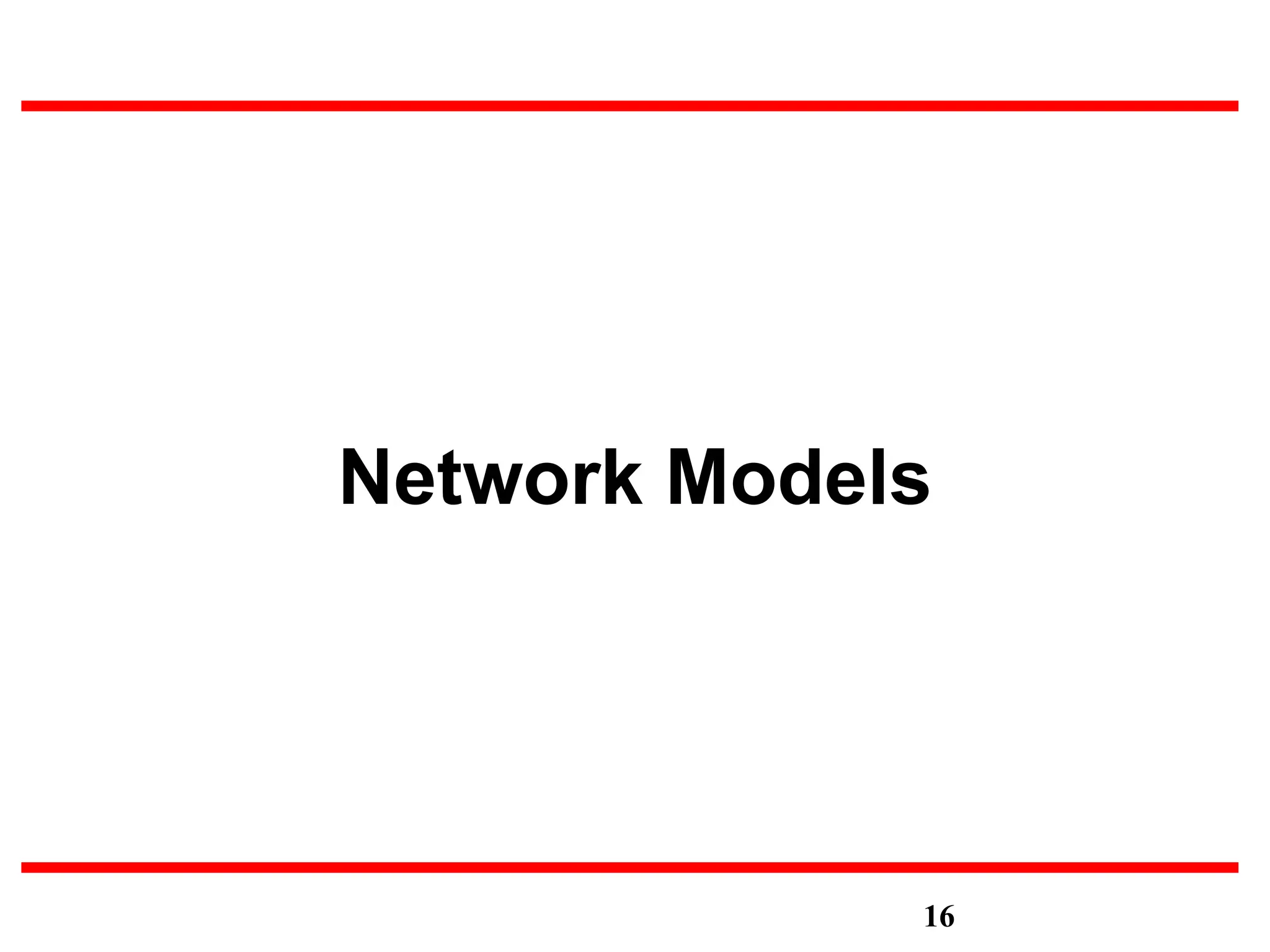 Network Models
16
 