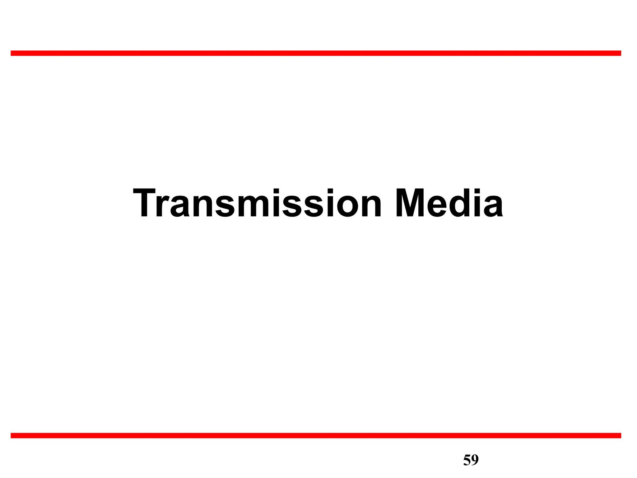 Transmission Media
59
 