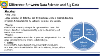 Foundation of Data Science Unit 1 Notes Big Data | PDF