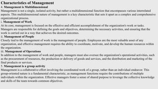 Multidimensional Employee Unit 1.pdf management meaning features and imp | PDF