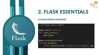2. FLASK ESSENTIALS
CUSTOM ERROR HANDLING
 
