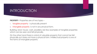 INTELLECTUAL PROPERTY LAWS INTRODUCTIONS | PPTX