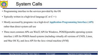 System Call Windows Operating system Introduction to System Call | PDF