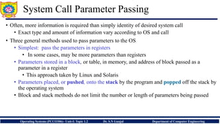System Call Parameter Block Operating system Introduction to System Call | PDF