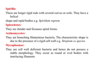 unit 1 structure of bacterial cell ......Morphological classification ...