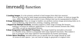 Comprehensive Introduction to Computer Vision and OpenCV Basics | PPTX