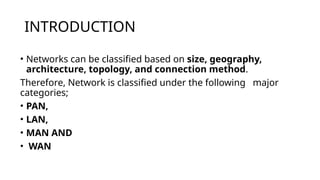 Network Classification Man Comprehensive Classification and Analysis of Computer Networks: PAN ...