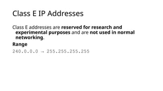 Comprehensive Guide to IP Address Classes and Subnetting in Networking ...