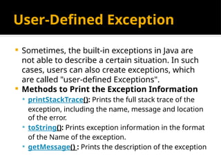 Comprehensive Guide to Exception Handling and Error Types in Java ...
