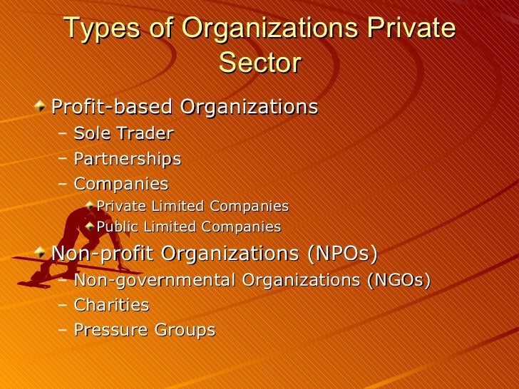 Unit 1.2 types of organizations