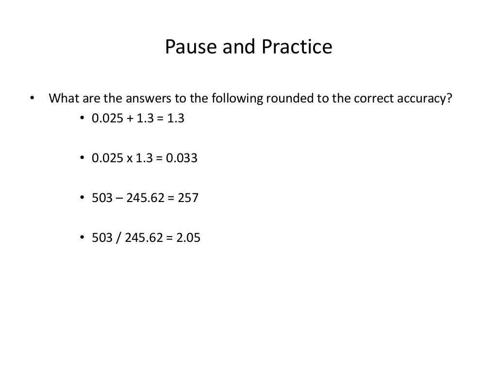 Unit 1 3 significant digits